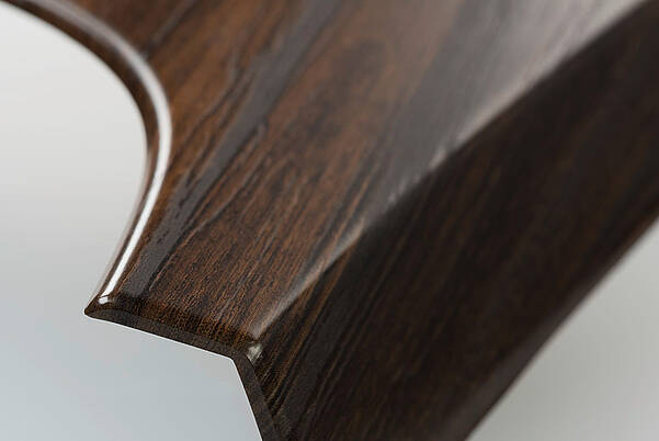 Tactile surface design in wood optics by LEONHARD KURZ