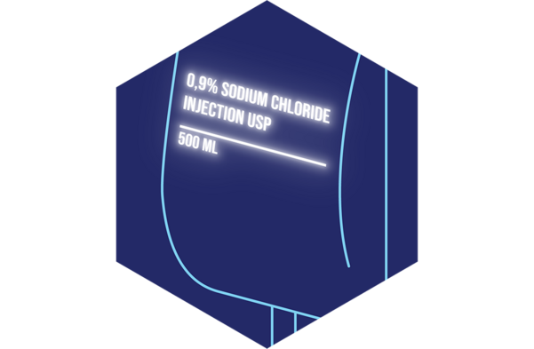 Infusion bag icon: Information printing on infusion bags with LEONHARD KURZ