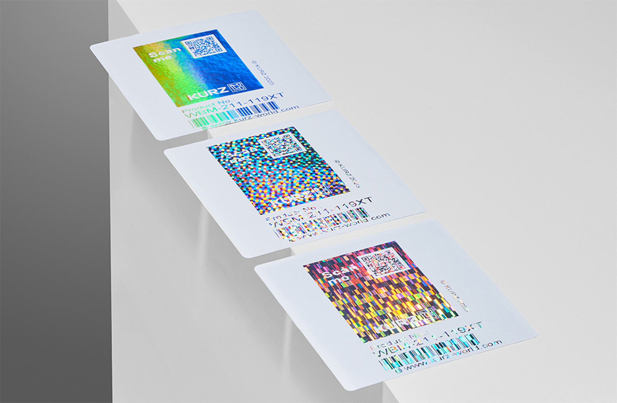 Hologram Effects in Thermal Transfer Printing: TTR NOVA by KURZ Diffractive plastic labels with hologram effect