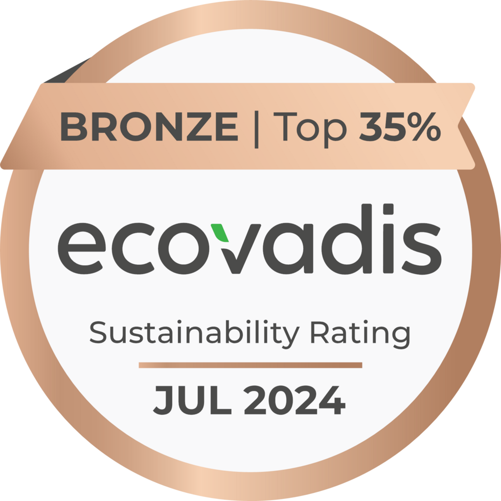 Bronze from EcoVadis: Pioneering Work in Environmental Protection EcoVadis Sustainability Rating: Silver award