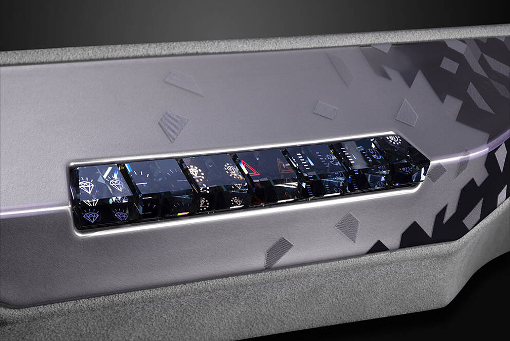 HMI panel with Swarovski crystals: A collaboration between Swarovski & KURZ