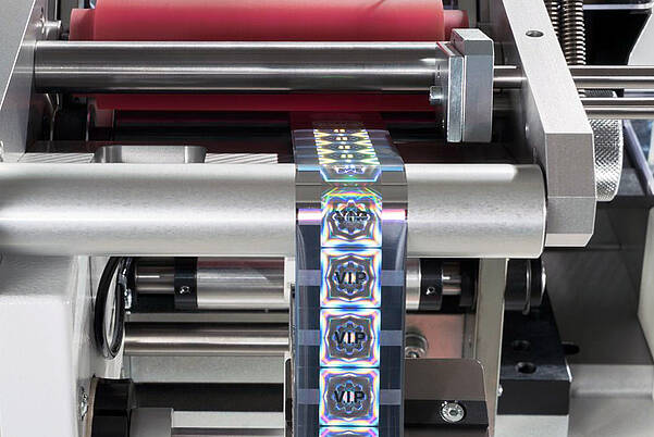 Hologram application via KURZ hot-stamping machine