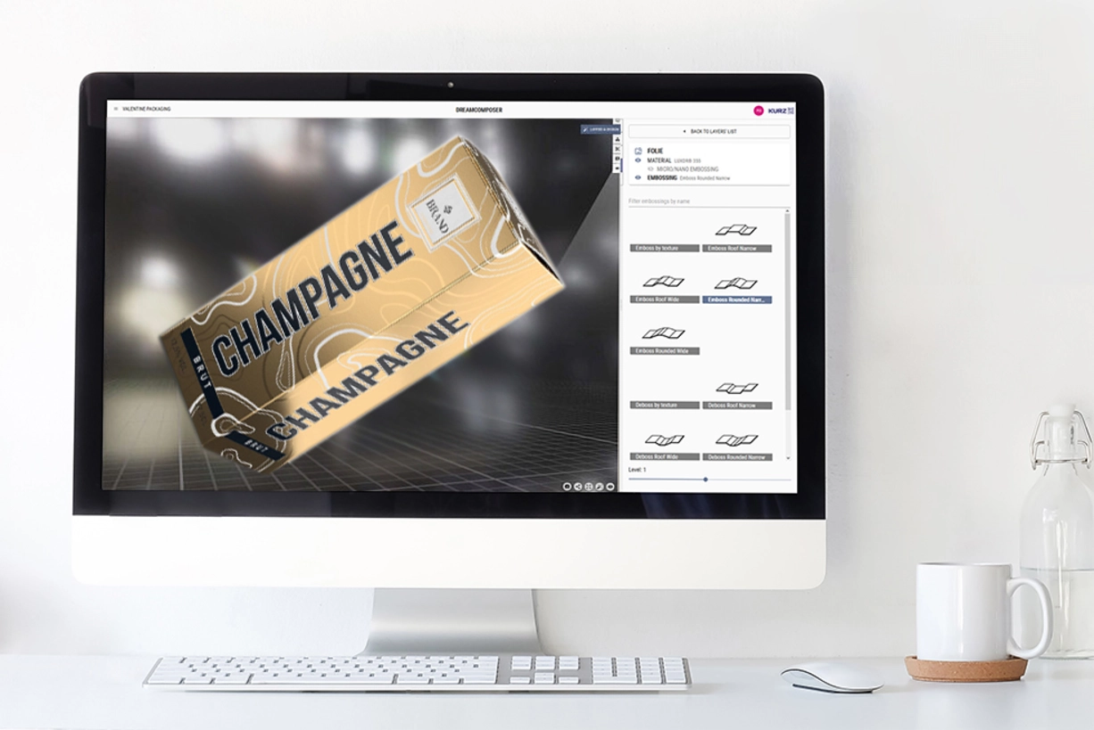 Prototyping for Print Finishing with Our Digital Mock-Up Studio Prototype app: Surface finishing of a folding box