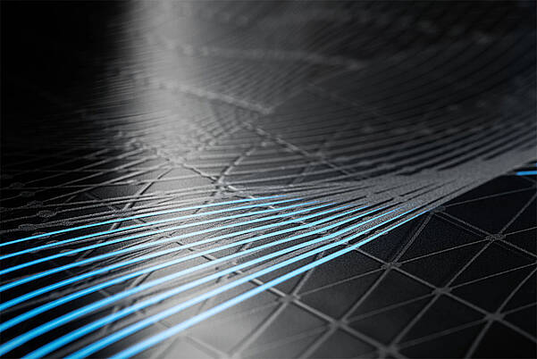 Textured surface with light elements & surface finishing for automotive