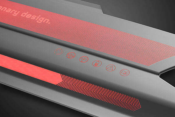 Rear component with red light details by LEONHARD KURZ