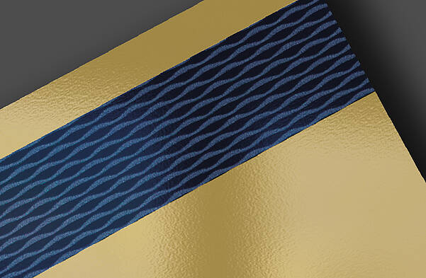 Gold bank card with magnetic stripe by LEONHARD KURZ