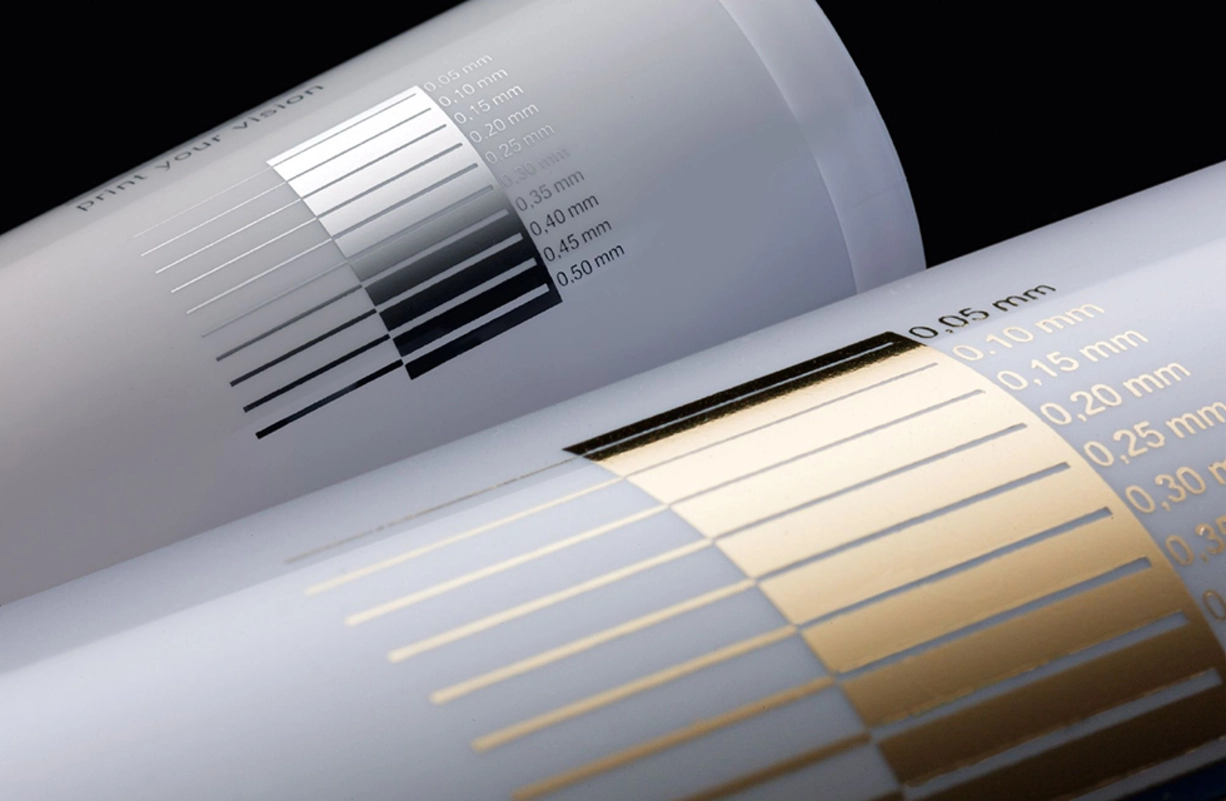 Decorating Plastic Tubes with High-Quality & Sustainable KURZ Solutions Silver & gold foil for a KURZ embellishment machine