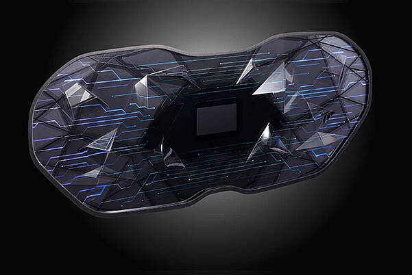 Crystalline backlit front grille for electric cars by KURZ