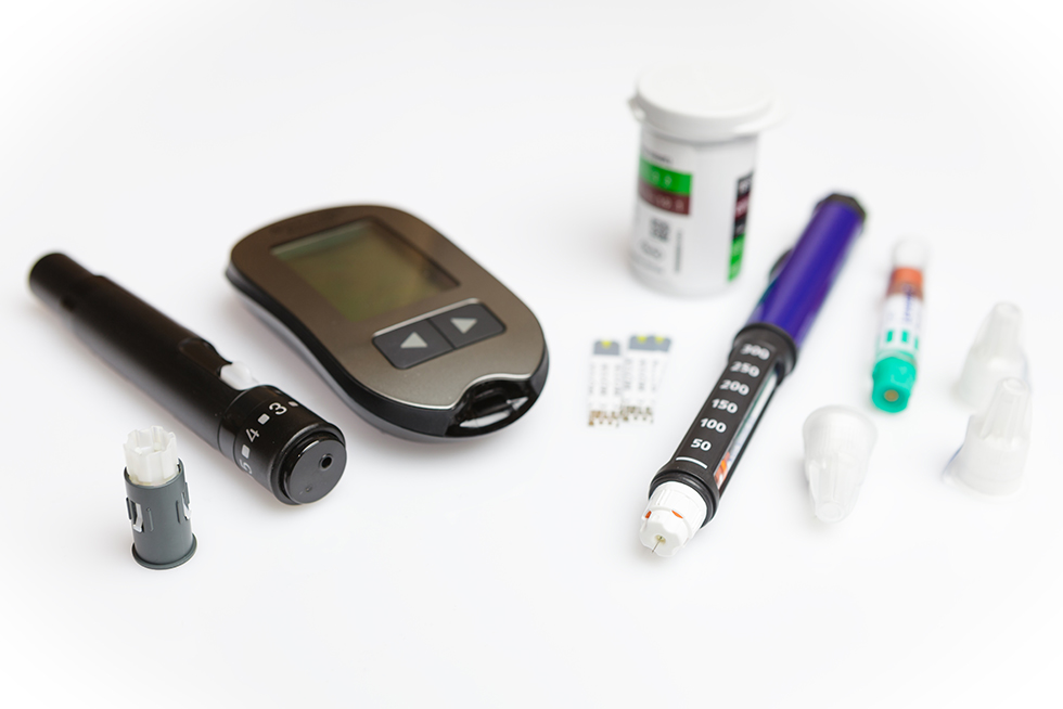 Hot-stamped blood glucose meters as diabetes testing kits
